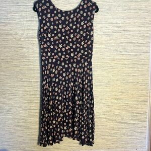 Loft Blue/Gray Floral Print Dress Size M (558)
